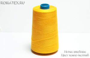 Ткань нитки швейные 40/2  цвет 461 темно-желтый